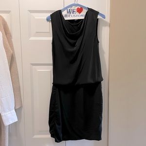 Theory black silk dress